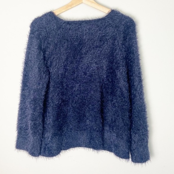NWOT Lou & Gray Dark Blue Eyelash Sweater Size XS - Picture 3 of 14